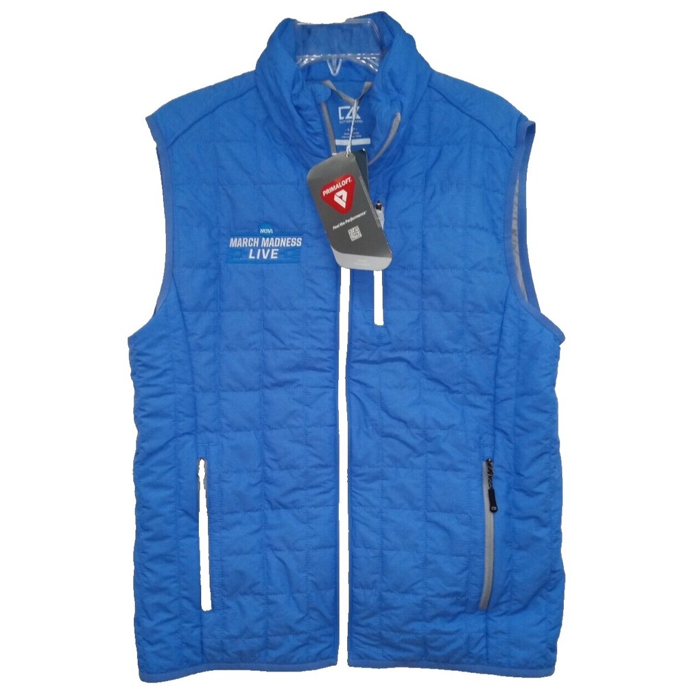 Cutter & Buck Men's Small Primaloft Blue Insulated Vest NCAA March Madness Live